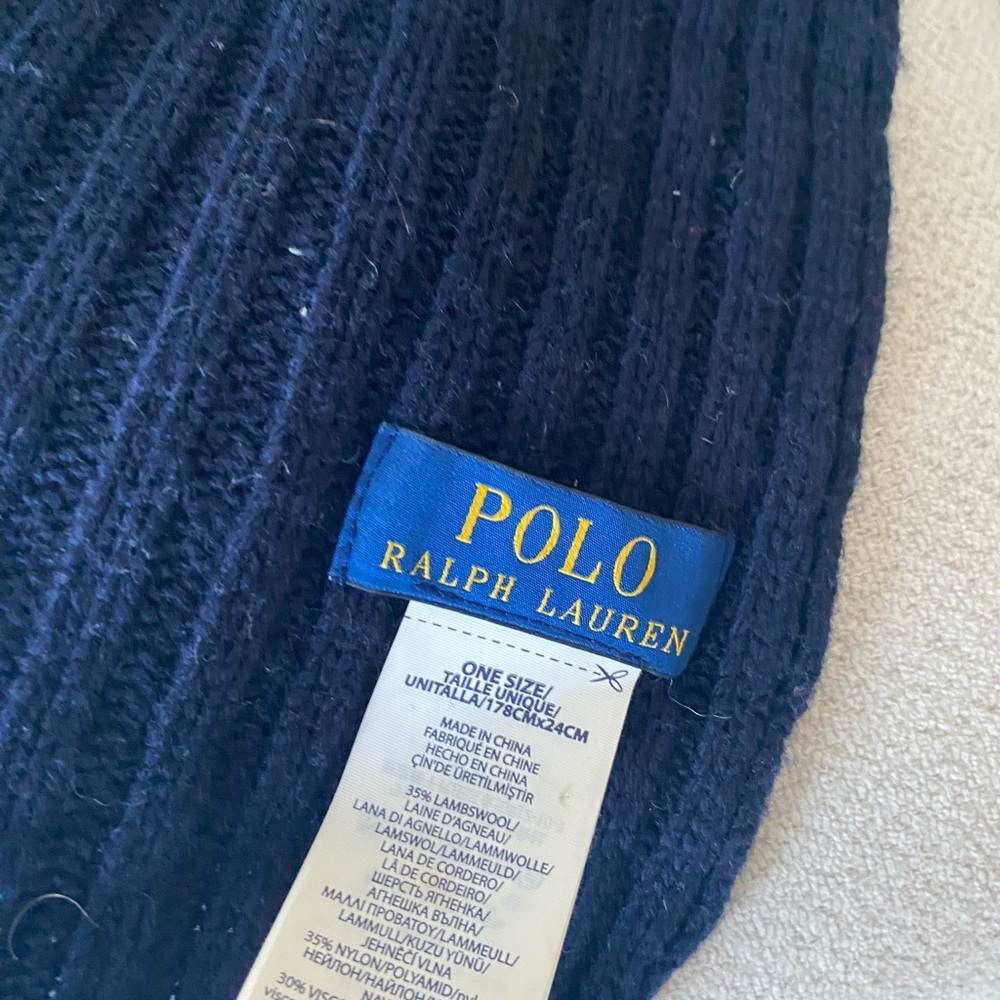 Polo Ralph Lauren Blue knit scarf - Picture 2 of 2